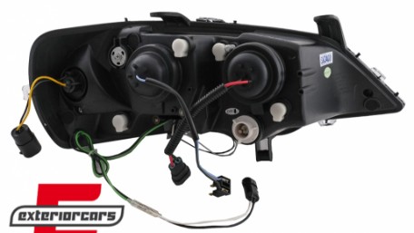 Prednja svjetla LED DayLight (crna) / Opel Astra G (1997-2004), LPOP40