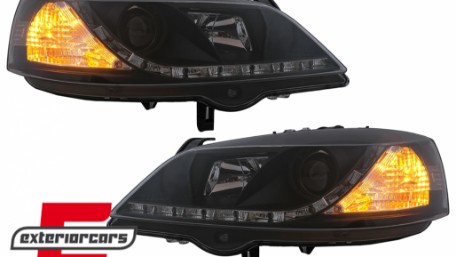 Prednja svjetla LED DayLight (crna) / Opel Astra G (1997-2004), LPOP40