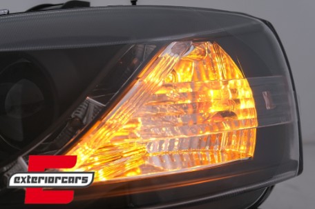 Prednja svjetla LED DayLight (crna) / Opel Astra G (1997-2004), LPOP40