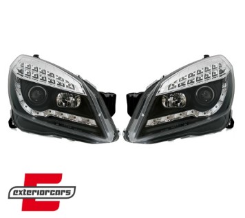 Prednja svjetla LED DayLight (crna) / Opel Astra H (2004-2010), LPOP52