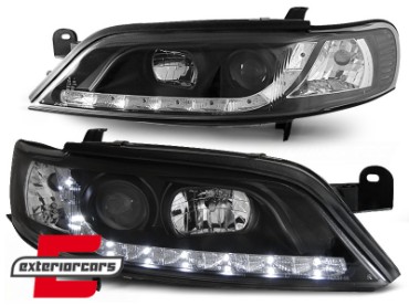 Prednja svjetla LED DayLight (crna) / Opel Vectra B (1999-2002), LPOP48