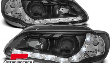 Prednja svjetla LED DayLight (crna) / RENAULT MEGANE/SCENIC (96-99), LPRE24