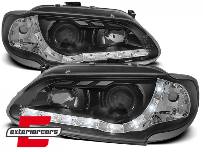 Prednja svjetla LED DayLight (crna) / RENAULT MEGANE/SCENIC (96-99), LPRE24