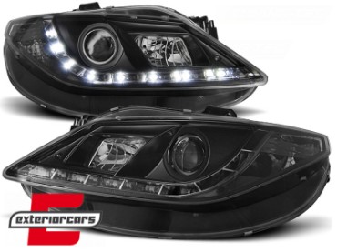 Prednja svjetla LED DayLight (crna) / Seat Ibiza 6J (2008-2012), LPSE18
