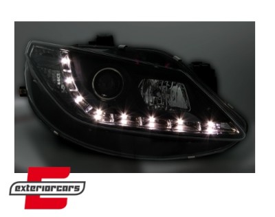 Prednja svjetla LED DayLight (crna) / Seat Ibiza 6J (2008-2012), LPSE18
