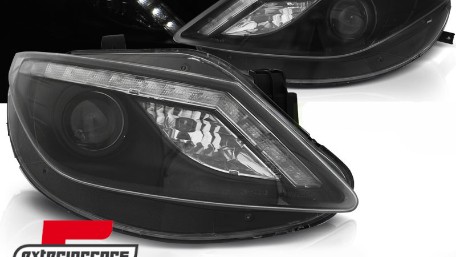 Prednja svjetla LED DayLight (crna) / Seat Ibiza 6J (2008-2012), LPSE32