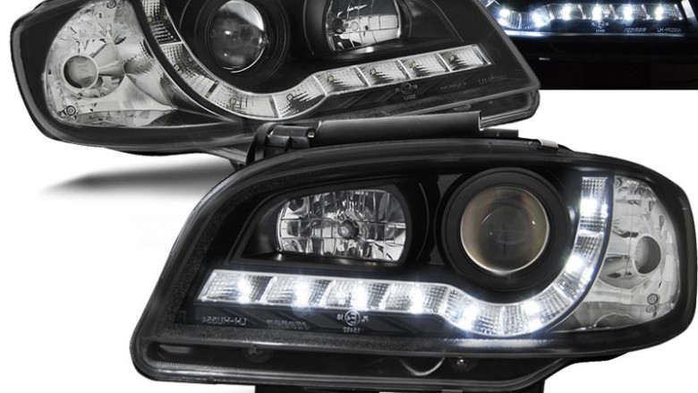 Prednja svjetla LED DayLight (crna) / SEAT IBIZA/CORDOBA (99-02), LPSE20