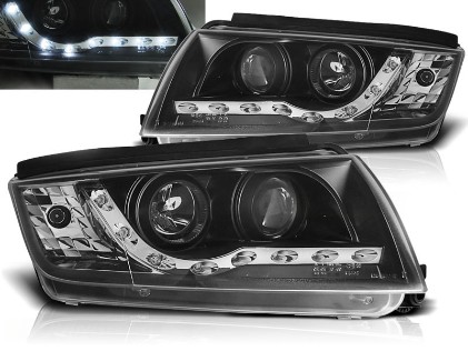Prednja svjetla LED DayLight (crna) / Škoda Fabia (1999-2008), LPSK06