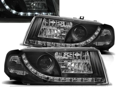 Prednja svjetla LED DayLight (crna) / Škoda Octavia I (2000-2010), LPSK04