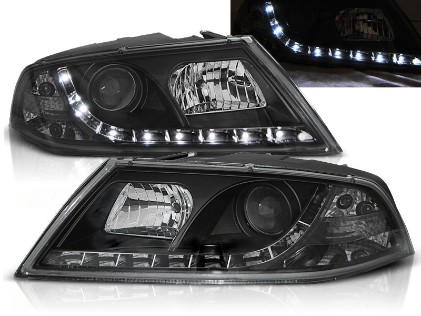 Prednja svjetla LED DayLight (crna) / Škoda Octavia II (2004-2008), LPSK08