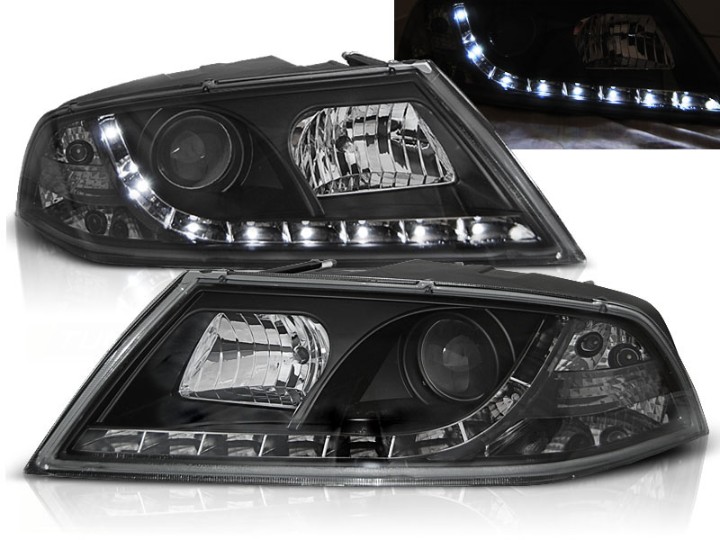 Prednja svjetla LED DayLight (crna) / Škoda Octavia II (2004-2008), LPSK08