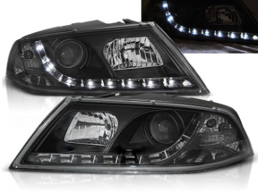 Prednja svjetla LED DayLight (crna) / Škoda Octavia II (2004-2008), LPSK08