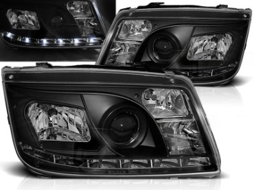 Prednja svjetla LED DayLight (crna) / Volkswagen Bora (09.1998-07.2005), LPVWA2