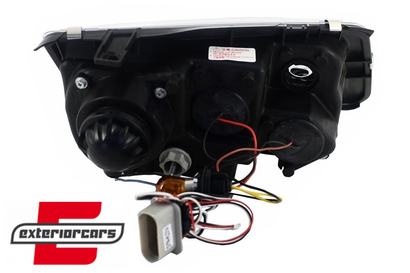Prednja svjetla LED DayLight (crna) / Volkswagen Bora (09.1998-07.2005), LPVWE9