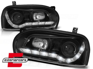 Prednja svjetla LED DayLight (crna) / Volkswagen Golf 3 (09.1991-08.1997), LPVW43