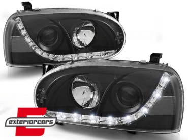 Prednja svjetla LED DayLight (crna) / Volkswagen Golf 3 (09.1991-08.1997), LPVW95
