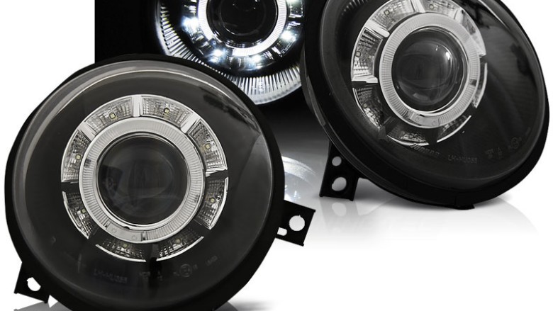 Prednja svjetla LED DayLight (crna) / Volkswagen Lupo (09.1998-2005), LPVWL0