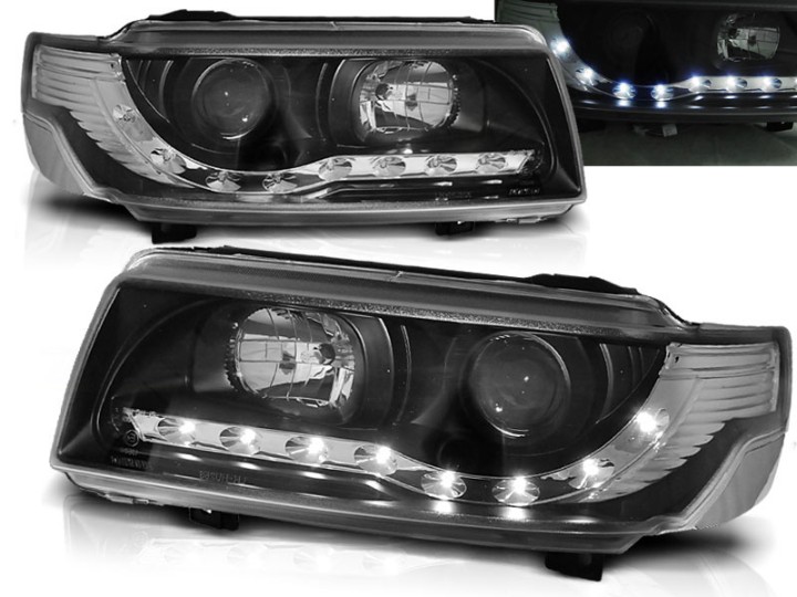 Prednja svjetla LED DayLight (crna) / Volkswagen Passat B4 (11.1993-05.1997), LPVW97