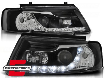 Prednja svjetla LED DayLight (crna) / Volkswagen Passat B5 3B (11.1996-08.2000), LPVWE7