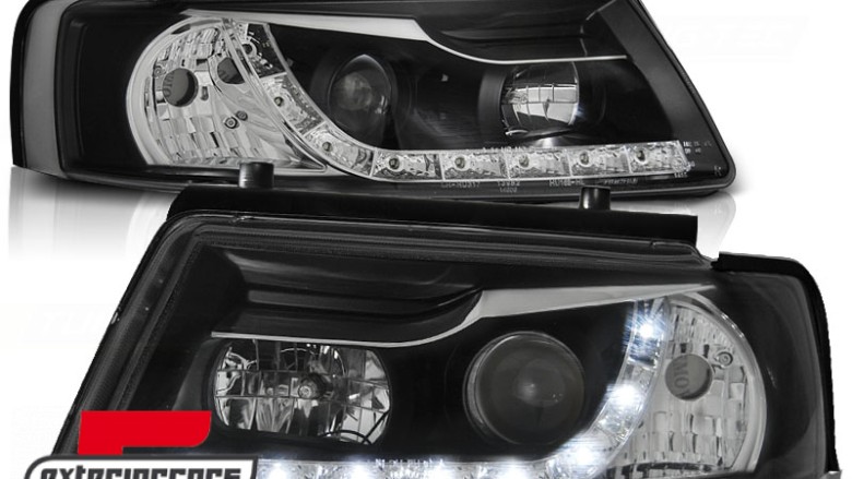 Prednja svjetla LED DayLight (crna) / Volkswagen Passat B5 3B (11.1996-08.2000), LPVWE7