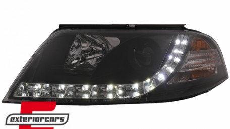 Prednja svjetla LED DayLight (crna) / Volkswagen Passat B5 3BG (09.2000-03.2005), LPVW82