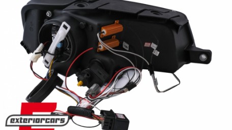 Prednja svjetla LED DayLight (crna) / Volkswagen Passat B6 3C (03.2005-2010), LPVWF7