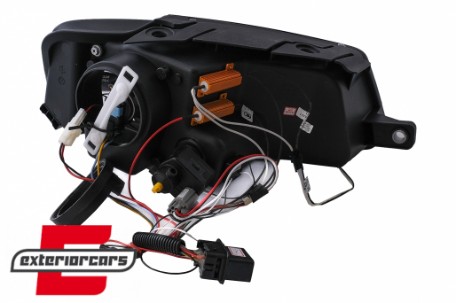 Prednja svjetla LED DayLight (crna) / Volkswagen Passat B6 3C (03.2005-2010), LPVWF7