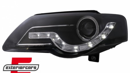 Prednja svjetla LED DayLight (crna) / Volkswagen Passat B6 3C (03.2005-2010), LPVWF7