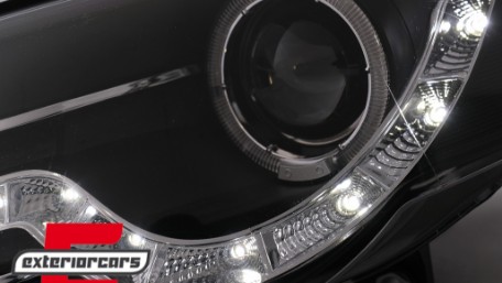 Prednja svjetla LED DayLight (crna) / Volkswagen Passat B6 3C (03.2005-2010), LPVWF7