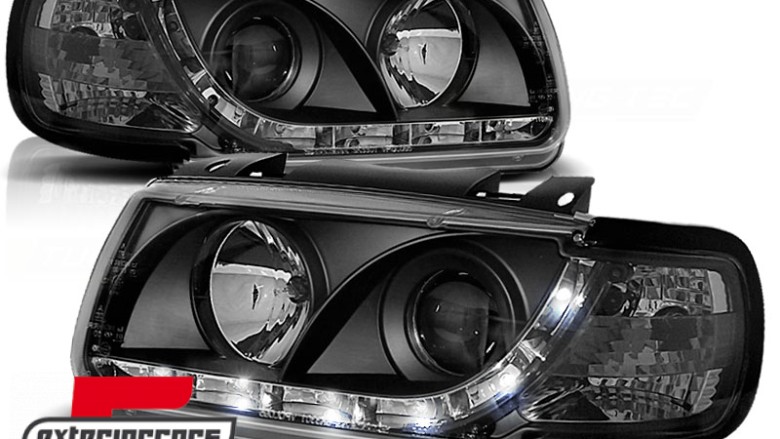 Prednja svjetla LED DayLight (crna) / Volkswagen Polo 6N (10.1994-09.1999), LPVWA4