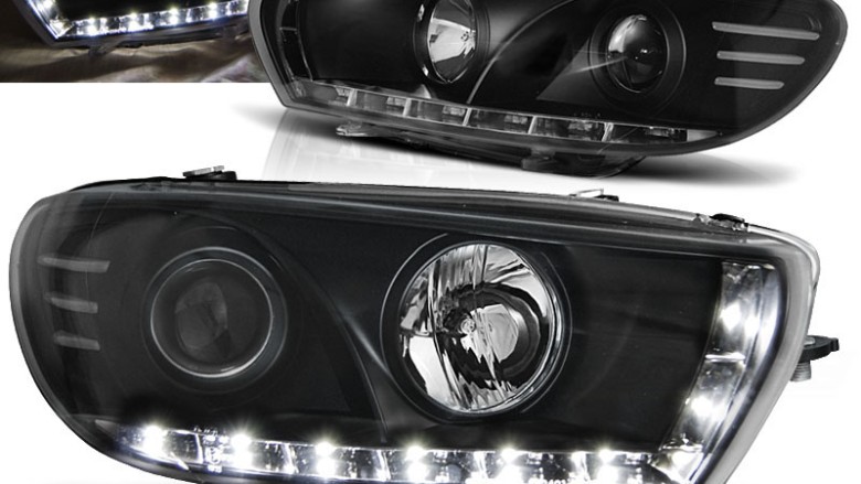 Prednja svjetla LED DayLight (crna) / Volkswagen Scirocco (2008-04.2014), LPVWB0