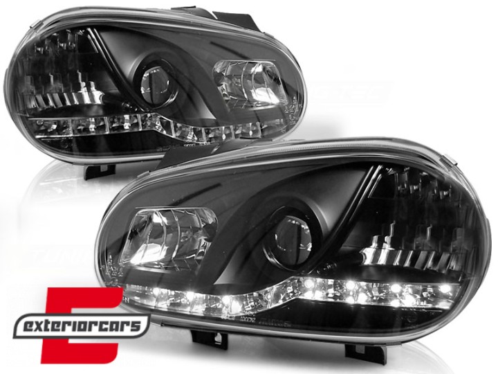 Prednja svjetla LED DayLight (crna) / VW Golf 4 (1997-2005), LPVW86