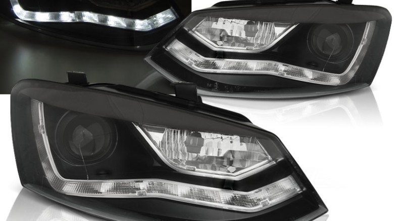 Prednja svjetla LED DayLight (crna) / VW Polo 6R (03.2009-03.2014), LPVWN6