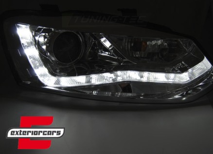 Prednja svjetla LED DayLight (crna) / VW Polo 6R (03.2009-03.2014), LPVWN6