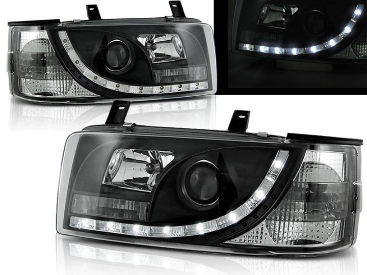 Prednja svjetla LED DayLight (crna) / VW T4 (1990-03.2003), LPVW84