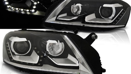 Prednja svjetla LED DayLight (crna) / VW Volkswagen Passat B7 (2010-2014), LPVWK4