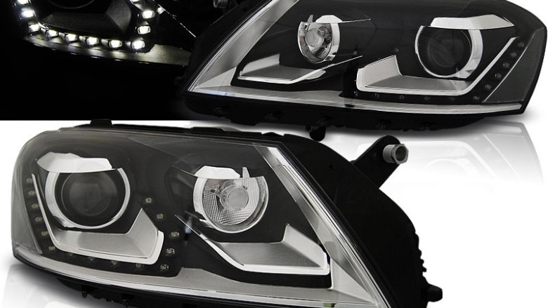 Prednja svjetla LED DayLight (crna) / VW Volkswagen Passat B7 (2010-2014), LPVWK4