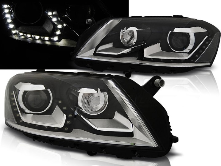 Prednja svjetla LED DayLight (crna) / VW Volkswagen Passat B7 (2010-2014), LPVWK4