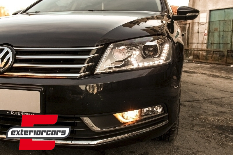Prednja svjetla LED DayLight (crna) / VW Volkswagen Passat B7 (2010-2014), LPVWK4