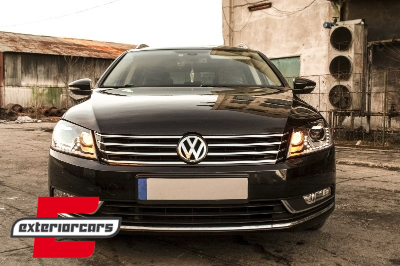 Prednja svjetla LED DayLight (crna) / VW Volkswagen Passat B7 (2010-2014), LPVWK4