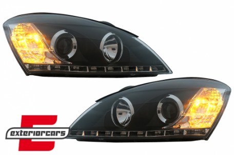 Prednja svjetla LED DayLight dizajn (crna) / Kia Ceed (2006-2009), LPKI02