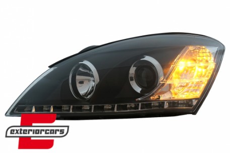 Prednja svjetla LED DayLight dizajn (crna) / Kia Ceed (2006-2009), LPKI02