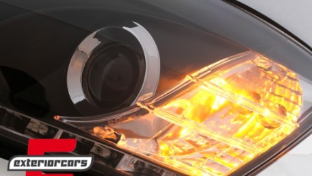 Prednja svjetla LED DayLight dizajn (crna) / Kia Ceed (2006-2009), LPKI02
