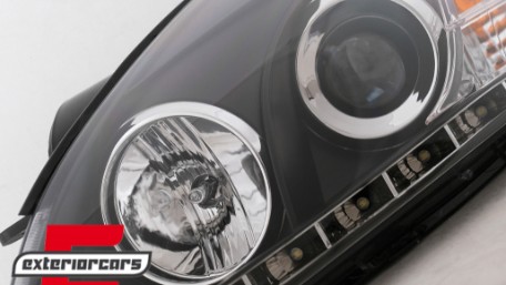 Prednja svjetla LED DayLight dizajn (crna) / Kia Ceed (2006-2009), LPKI02
