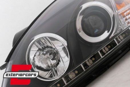 Prednja svjetla LED DayLight dizajn (crna) / Kia Ceed (2006-2009), LPKI02