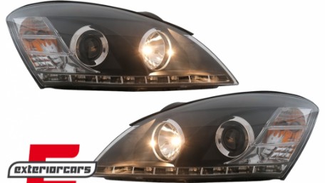 Prednja svjetla LED DayLight dizajn (crna) / Kia Ceed (2006-2009), LPKI02