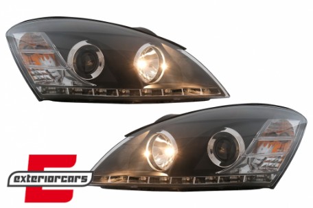 Prednja svjetla LED DayLight dizajn (crna) / Kia Ceed (2006-2009), LPKI02