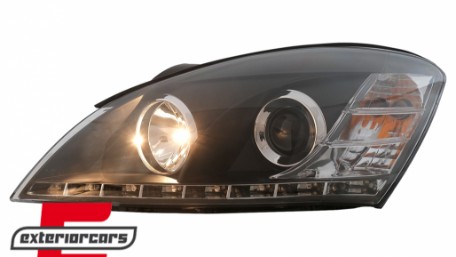 Prednja svjetla LED DayLight dizajn (crna) / Kia Ceed (2006-2009), LPKI02