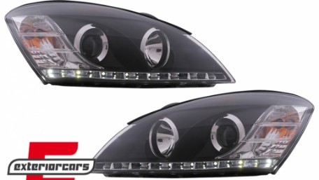 Prednja svjetla LED DayLight dizajn (crna) / Kia Ceed (2006-2009), LPKI02