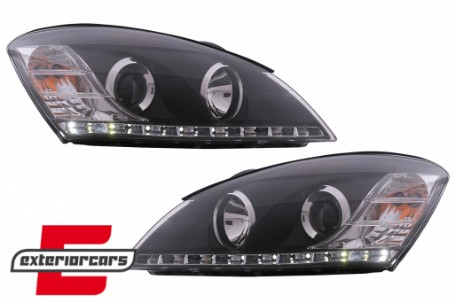Prednja svjetla LED DayLight dizajn (crna) / Kia Ceed (2006-2009), LPKI02